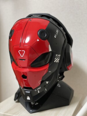 Machine56 HE/MKX2-B01_F Red/Black Helmet Art Mask