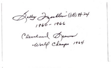 Bobby Franklin Signed Index Card / Autographed NFL Football Cleveland Browns