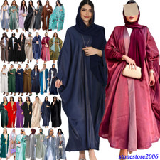 New Abaya Muslim Women Maxi Dress Kimono Cardigan Dubai Kaftan Ramadan Robe Gown