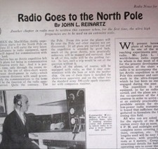 Vintage 1925 Radio Goes To The North Pole Mag...