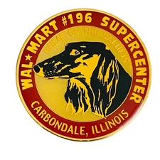 Walmart # 196 Employee Lapel Hat Pin Badge Carbondale Illinois Home Of Salukis