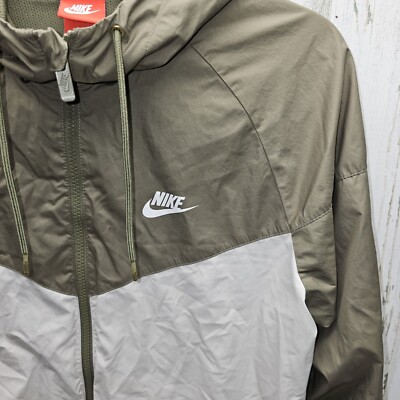 Rare Nike Windrunner Jacket Windbreaker Nylon Glanz Green Olive