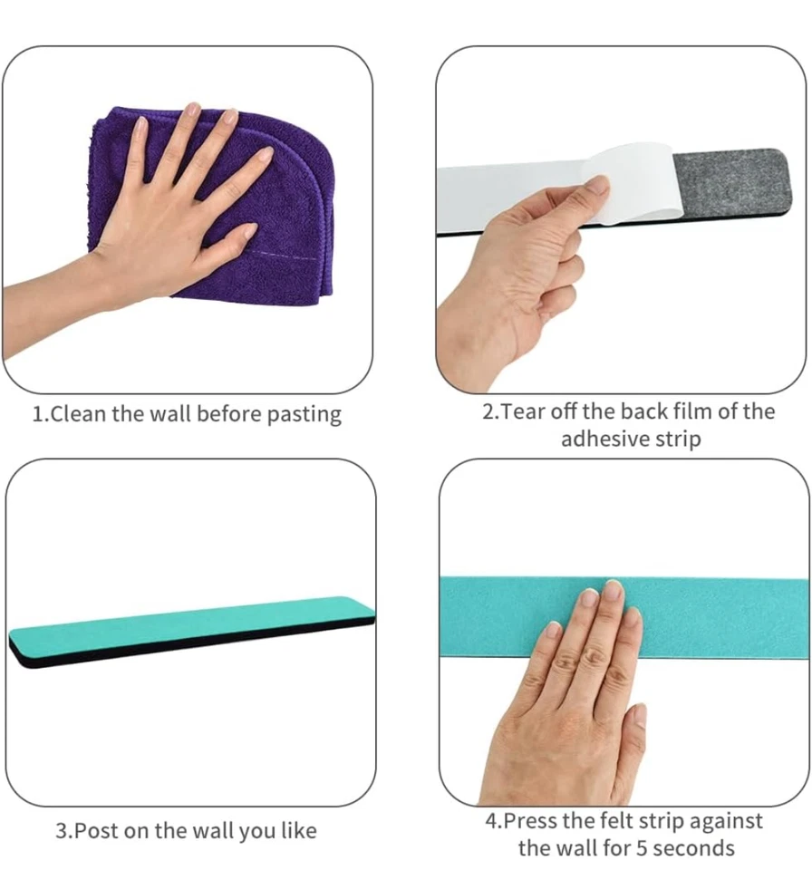 Cork Board Bar Strips w/Pushpins - Each Strip Has Adhesive - Set of 8 - Image 4 of 4