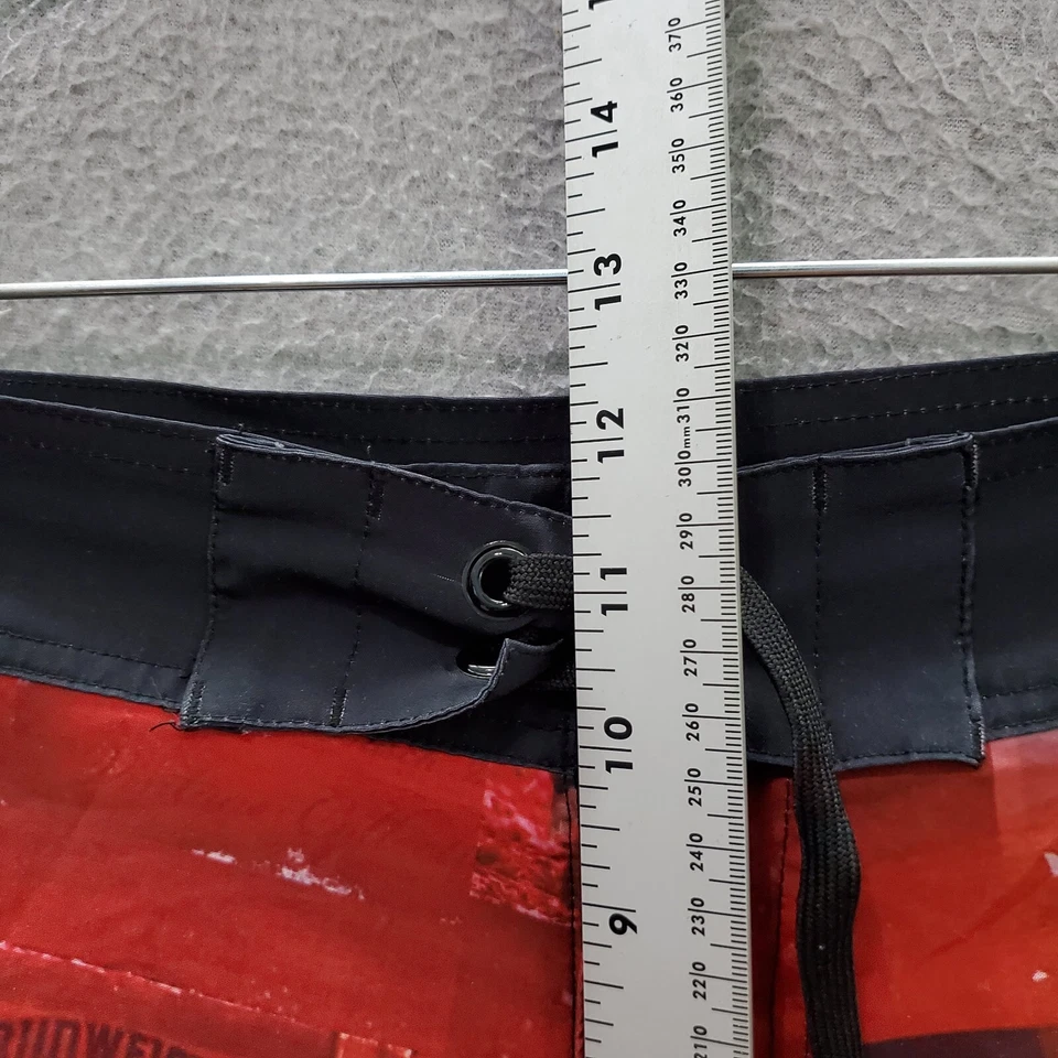 Traje de baño Budweiser para hombre 32/34 rojo board shorts logotipo con cordón Foto 3 de 4