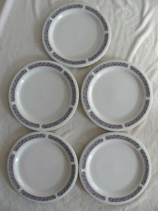 Oneida-Milenium-Athena-Mosaic-Waves-Set-of-5-Dinner-Plates-11-3-8-034