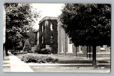 Kewaunee Wisconsin WI Public Schools View Real Photo Postcard RPPC 1930-50