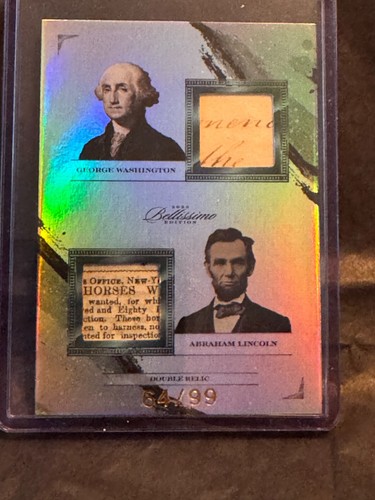 2023 Pieces Of The Past - Bellissimo Edition Washington Lincoln Relics -- 64/99