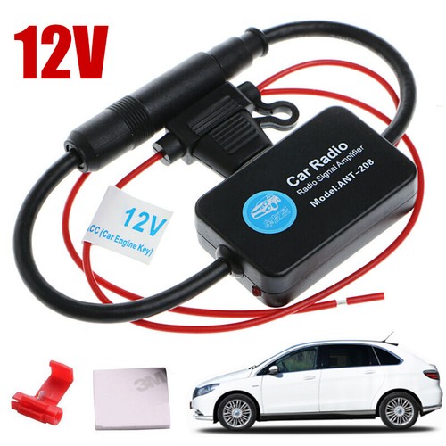 Car Radio Signal Amplifier FM & AM Antenna Aerial Signal Booster 12V Universal . - Picture 2 of 12