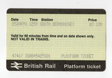South Bermondsey S01 - APTIS platform ticket, final example held - London SE16