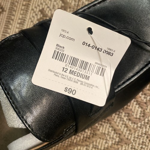 JF J. Ferrar Shadow elegante Herrenschuhe Halbschuhe Größe 12M Slipper schwarz neu - Bild 6 von 11