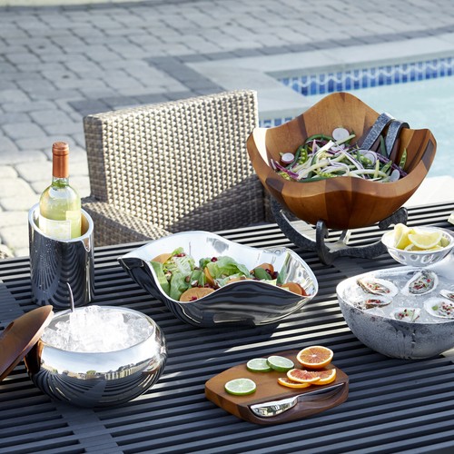 Nambe Tilt Wine Chiller, Alloy Metal, 4.5" D x 7" H, Thick Walls & Angled Rim - Bild 3 von 6