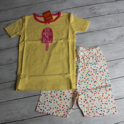 Gymboree Girl's Shortie Pajama Set Size 5 5T Yellow Popsicle Shorts Top - Picture 2 of 13