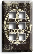 WESTERN WILD WEST COWBOY RODEO COMPETITION LIGHT SWITCH OUTLET HD ART WALL PLATE