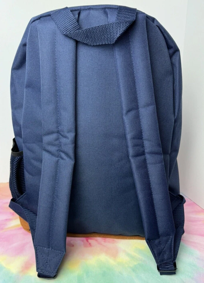 Adventures By Disney Backpack Navy Blue Suede Bottom Yellow 15" x 15" - Image 3 of 4