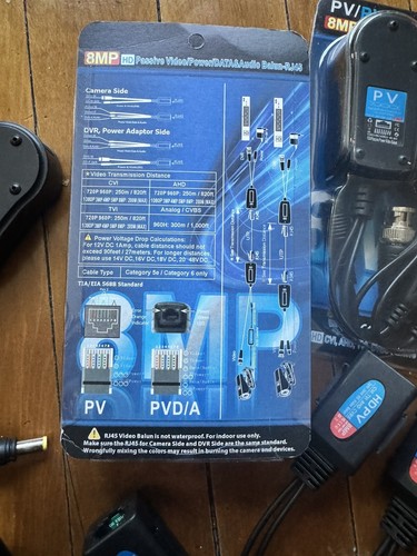Video Balun, HD-CVI/TVI/AHD UTP Passive With DC Power Connector And RJ45 6 Pair - Picture 2 of 6