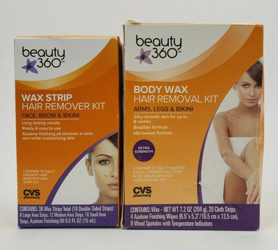 Beauty 360 Body Wax Wax Strip Hair Removal Kit 2 Pack Compare To