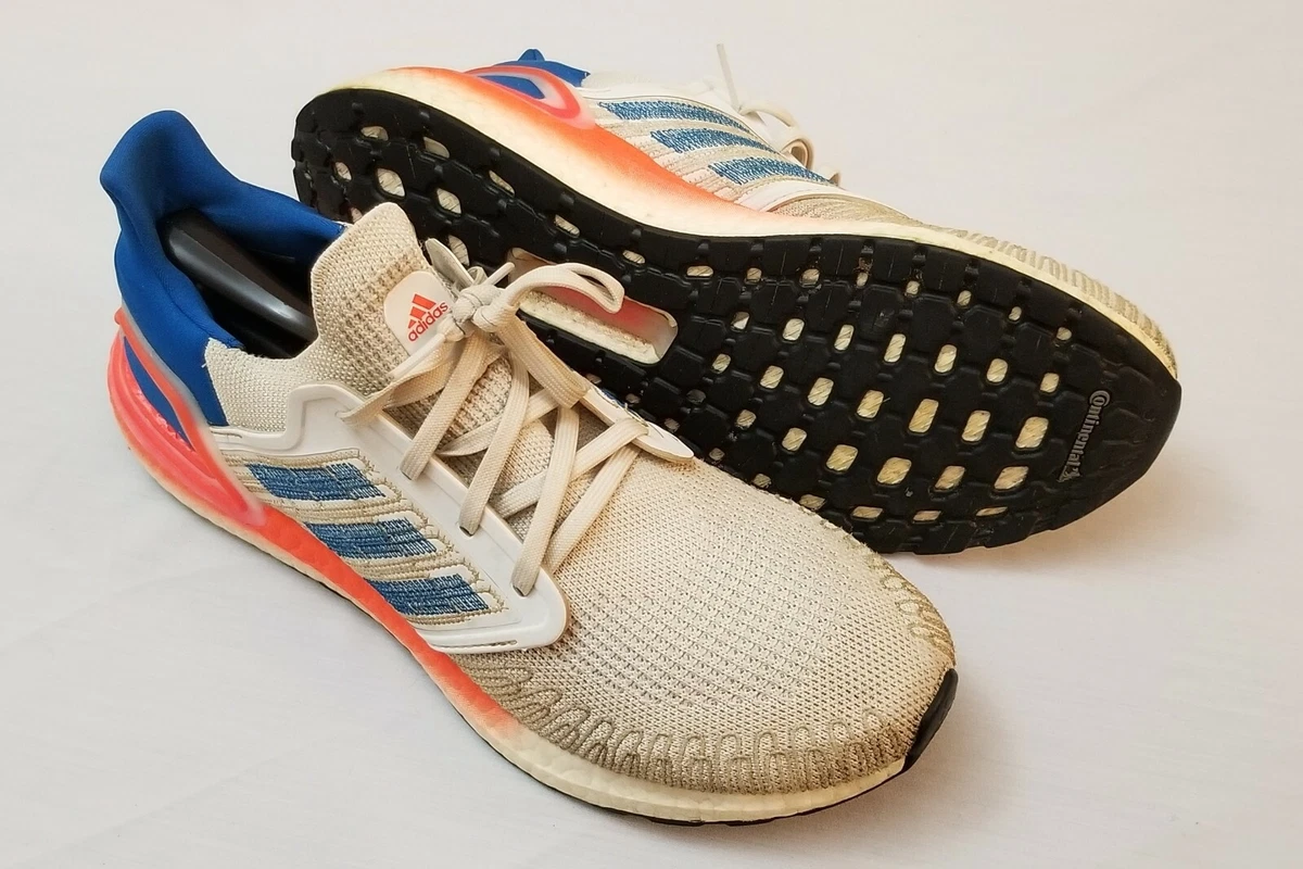 Adidas Mens Ultraboost 20 Running Shoes Gray Blue EG0708 Lace Up Low Top 10.5