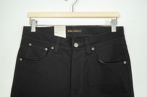 Nudie Organic Cotton Black Denim Jeans New Men's Pants Size W29 L32 - Picture 3 of 9
