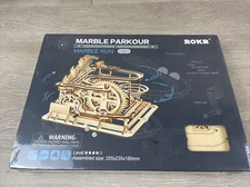 Marble Parkour Run ROKR - Wooden DIY Set - NEW Waterwheel Coaster 3D Model