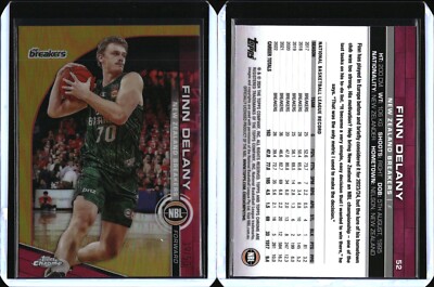 23/24 Topps Chrome NBL Gold Refractor #52 Finn Delany New Zealand Breakers /50
