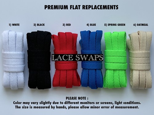 1 Paar FLACHE PREMIUM QUALITÄT Schnürsenkel 60+ Farben kompatibel Ersatzschnürsenkel