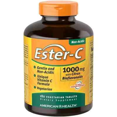 American Health Ester-C with Citrus Bioflavonoids 1.000 mg 180 VegTabs Exp:07/28