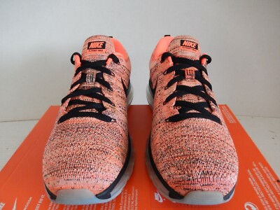 NIKE FLYKNIT MAX BLACK-BLUE-HYPER ORANGE SZ 11.5 WOMENS-MENS