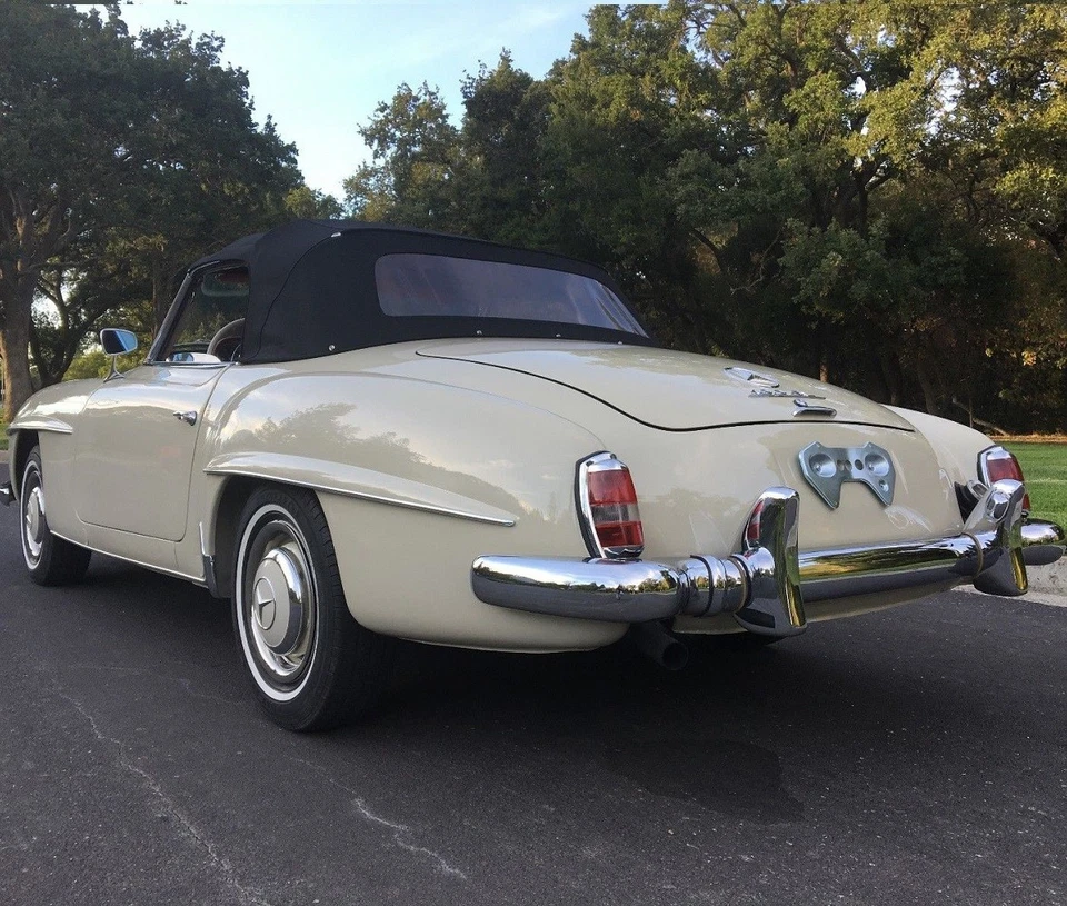 Fits Mercedes Benz 190SL W121 1955-1963 Convertible Soft Top Black German Canvas - Изображение 2 из 4