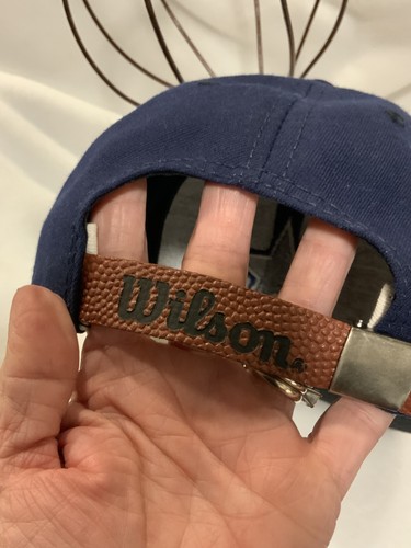 Vintage Amer. Needle Team NFL Dallas Cowboys Wilson Football Leather Brim Cap - Picture 8 of 24