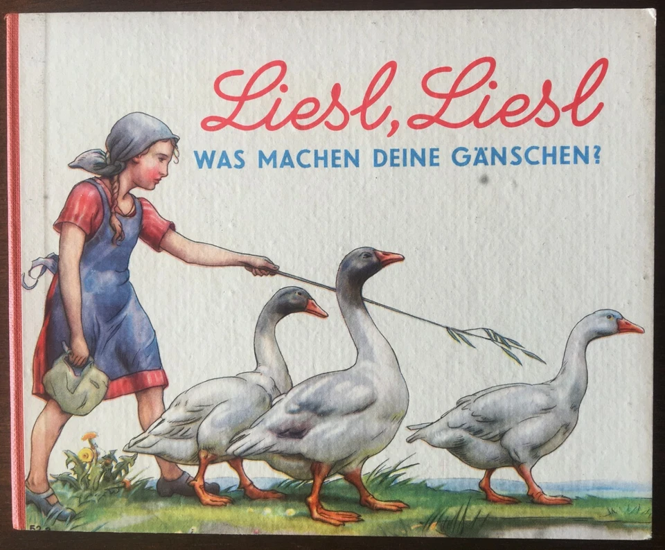 Bilderbuch Pappe. - Liesl, Liesl, was machen deine Gänschen?. Pestalozzi 1952 - Bild 1 von 1