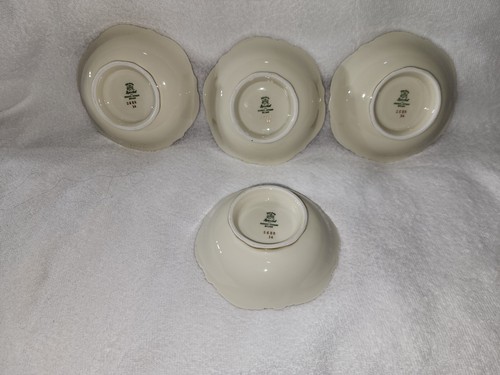 Rosenthal Selb-Germany Sanssouci 4 Desert Bowls Ivory Floral 2433 #14 6x2 - Picture 8 of 9