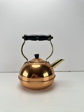Small Copper Tea Kettle Wooden Handle Made In Britain Uk