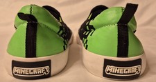 Minecraft Unisex Kids Slip-On Canvas Shoes Creeper Pattern Black Green White