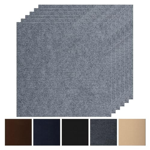 Peel and Stick Carpet Squares 24" x 24", Self Adhesive Non-Slip Carpet Tiles, - Picture 2 of 7