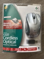 NEW SEALLED Logitech V320Cordless Optical Mouse for Notebooks