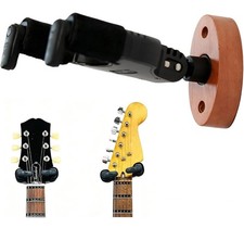 Set Of 3 Guitar Wall Mount Solid Wood ,AutoLock AutoFit Yoke Acoustic/Electric