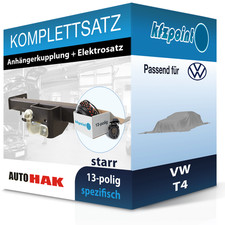 AUTO HAK Anhängekupplung starr und TOWTEC E-Satz 13polig für VW T4 1990-1998 neu