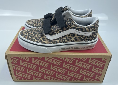 Neu Vans Old Skool V Sneaker Kinder 13,5 Leapord Print " Animals Are Friends" - Bild 5 von 7