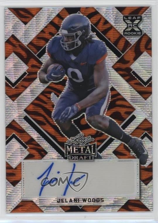 Jelani Woods Leaf Metal Draft Autographs #BAJW2 Tiger Wave