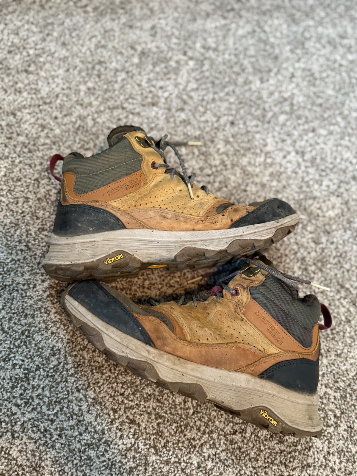 SAOLA Stivali da trekking uomo Merrell Speed Solo Mid pelle scamosciata impermeabili taglia 10