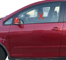 VW Golf Plus 5M Türblatt Tür vorne links Fahrertür rot LA3X -Türblatt +Rahmen