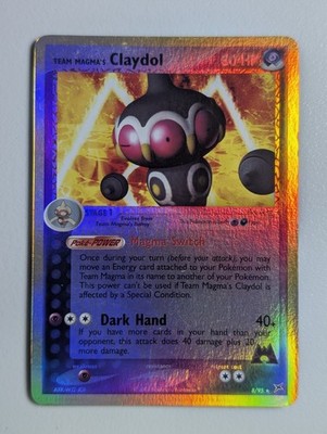 Lightly Played 2004 Pokemon EX Team Magma vs Team Aqua Claydol 8/95 Reverse Holo