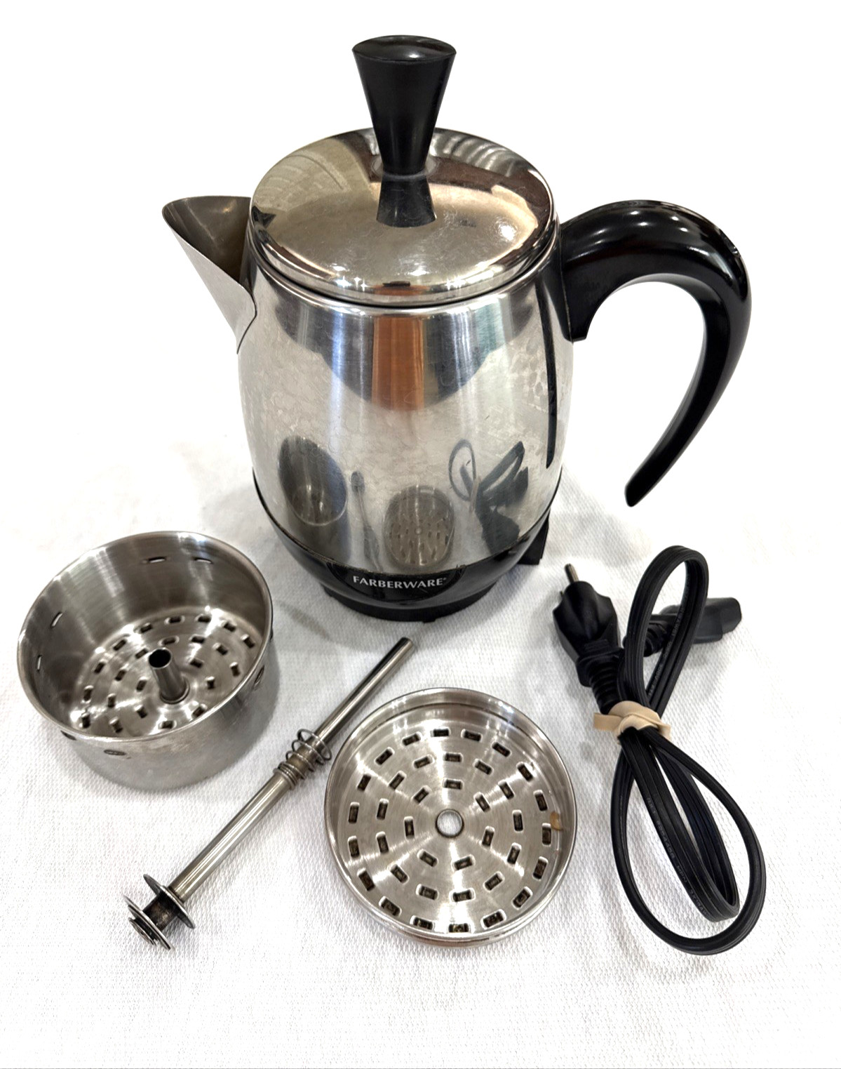 VINTAGE FARBERWARE 2-4 CUP AUTOMATIC ELECTRIC PERCOLATOR COF