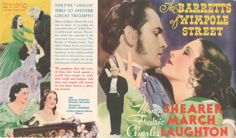 BARRETTS OF WIMPOLE STREET (1934) Norma Shearer Fredric March Movie Herald