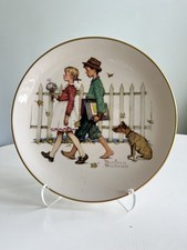 Norman Rockwell 1972  Gorham Plate. A “Scholarly Pace” from 1949 Four Seasons