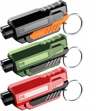 3PCS Window Breaker and Seatbelt Cutter Keychain 2 in 1 Car Hammer Glass Break