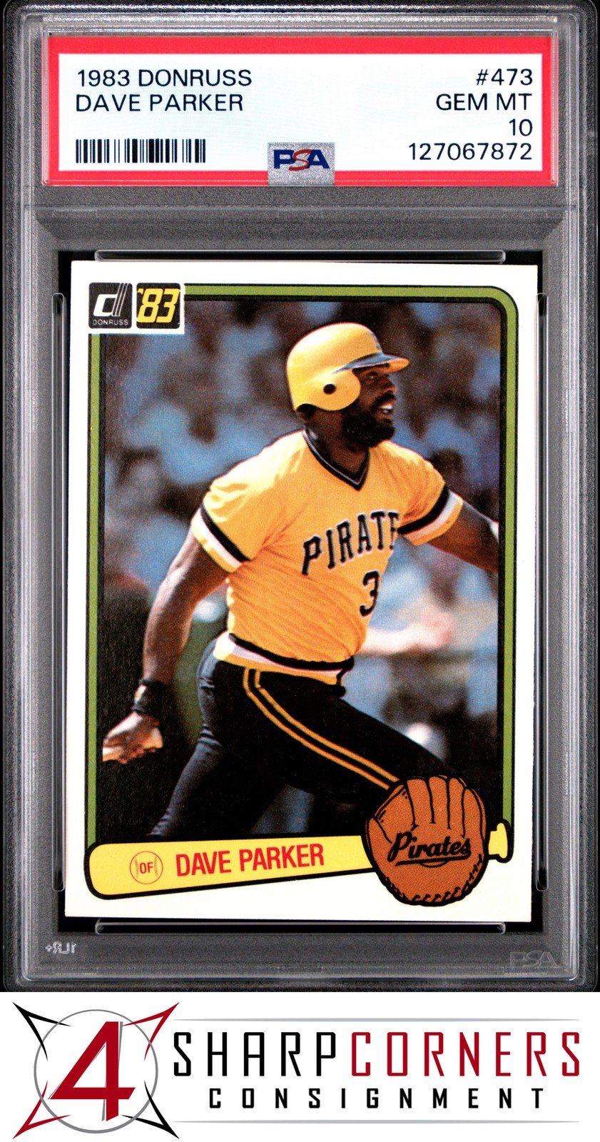 1983 DONRUSS #473 DAVE PARKER PIRATES HOF PSA 10