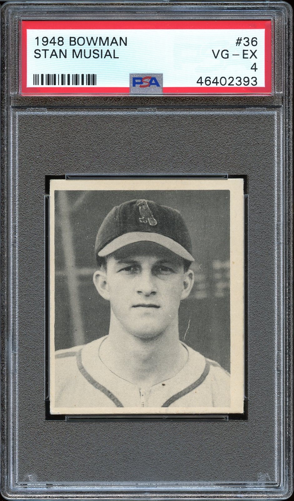 1948 Bowman #36 STAN MUSIAL Rookie Graded PSA 4
