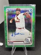 Alvaro Seijas 2020 Bowman Chrome 1st Auto Green Refractor /99 Cardinals