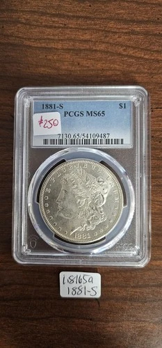 1881-S Morgan Silver Dollar $1 PCGS MS65,  RARE, Stunning Coin, Brilliant Strike